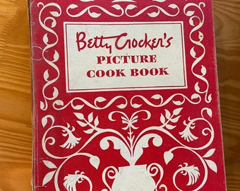 Original, 1950 Betty Crocker Picture Cook Book in binder, First Edition, Sixth Printing, Not reproduction