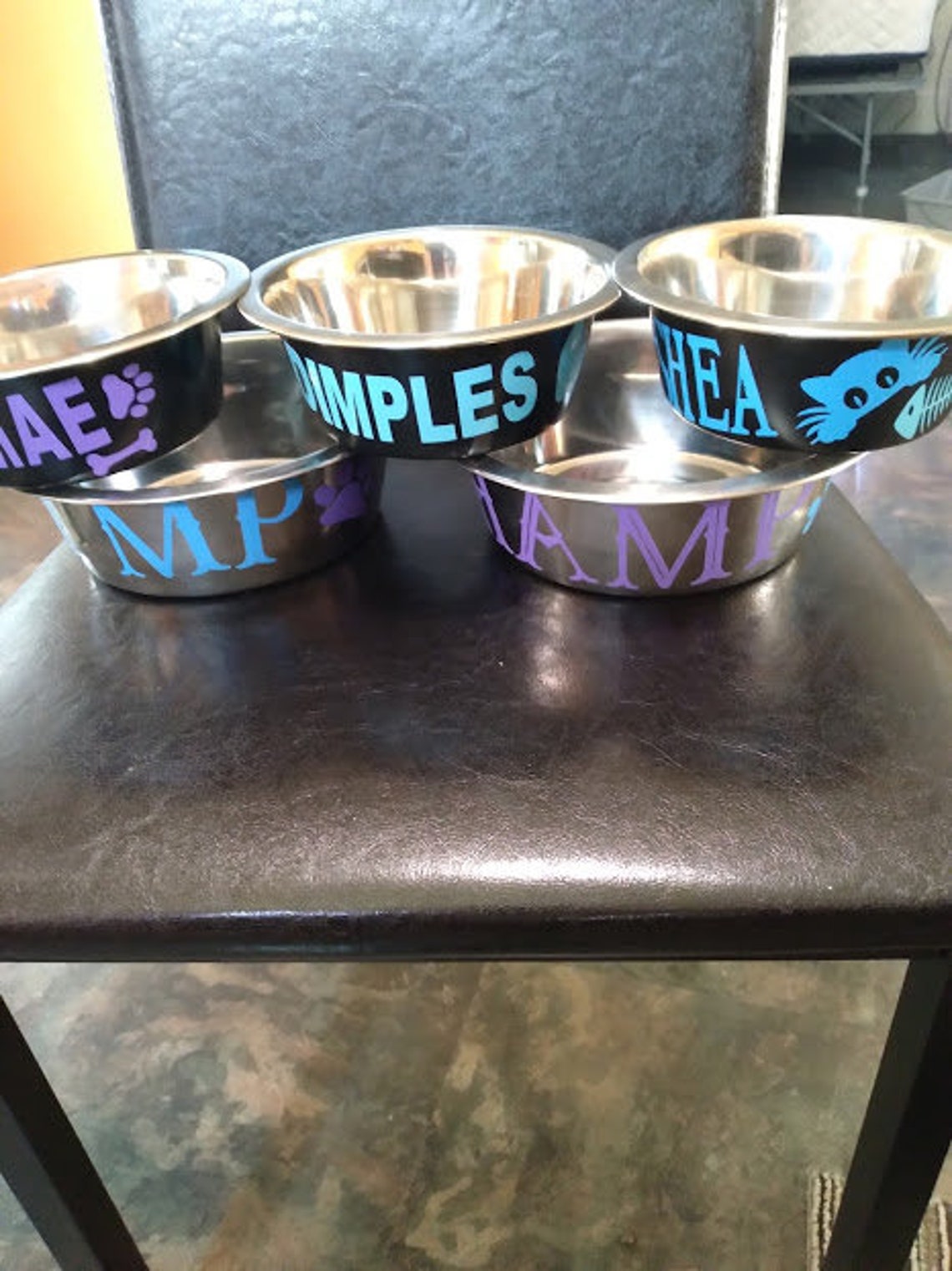 Personalized stainless steel dog bowl Your choice 28 fl Etsy