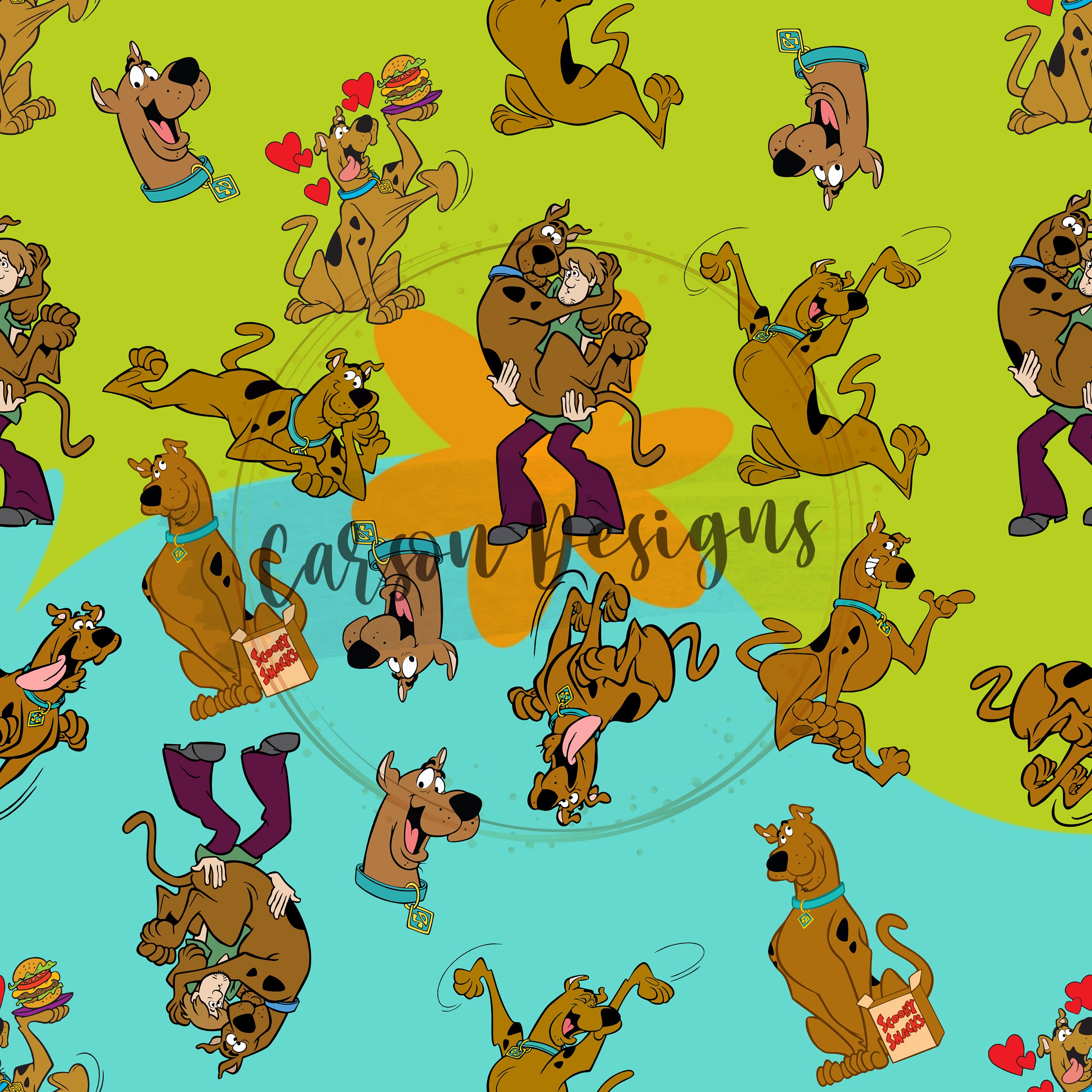 SCOOBY DOO Seamless Pattern Digital Download Etsy