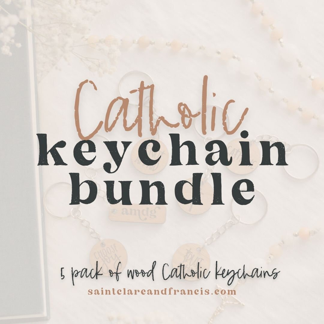 5 PACK Catholic Keychain Bundle | Catholic Teacher Gift | Confirmation ...