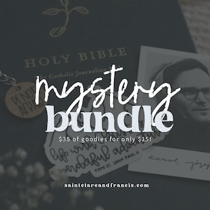 Paquete de misterio católico, listo para enviar / Caja misteriosa católica / Regalo sorpresa católico / Regalo de confirmación católica / Regalo para maestros católicos