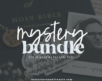 Catholic Mystery Bundle- ready to ship | Catholic Mystery Box | Catholic Surprise Gift | Catholic Confirmation Gift | Catholic Teacher Gift