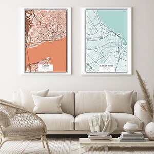 Digital City Map to Print : City Art, Custom City, Impressions de Ville, Impression personnalisée de carte de ville