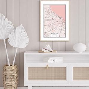 Buenos Aires City Map Print : City Art, Custom City, Impressions de Ville, Impression personnalisée de carte de ville