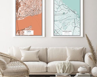 City Map Print : City Art, Custom City, Impressions de Ville, Impression personnalisée de carte de ville