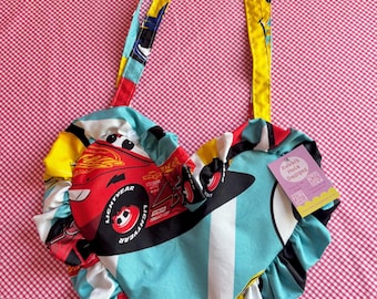 Cars frill heart tote bag