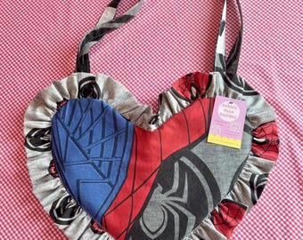 Spider-Man frill heart tote bag