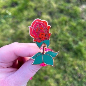 Wonderland Rose hard enamel pin
