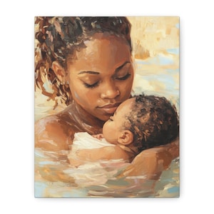 Water Birth Painting Print - Home Birth Art, Midwife Office Art, Midwife Gift, Doula Gift, Birth Worker Wall Decor, OB GYN Art, Birth Art
