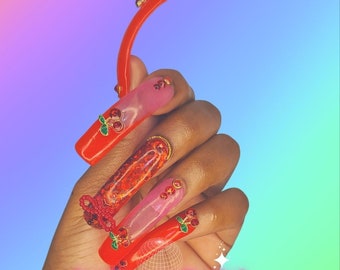 Rode French Tips Press On Nails | Miss Cherry Baby