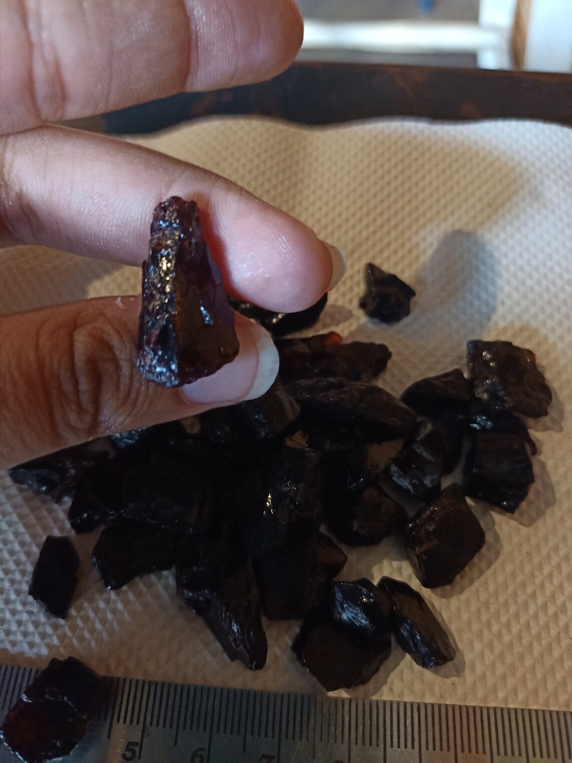 Raw Black Crystal Natural Gemstone Etsy