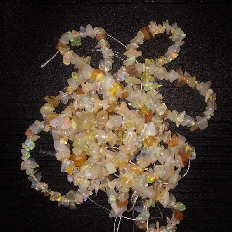 Jewellery Making Raw Fire Opal Uncut Beads Strand Necklace Jewelry For Women