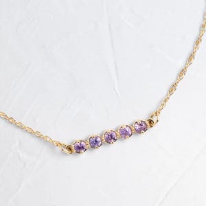 Timeless Pink Amethyst Tennis Bracelet | 18K Gold | Minimalist Wedding Jewelry | Elegant Anniversary Gift | Perfect for Layering & Stacking.