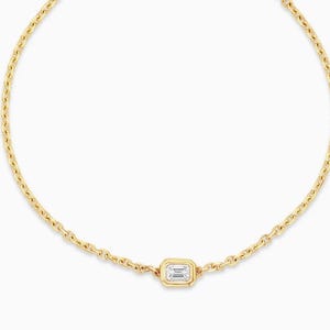 Exquisite Emerald-Cut Lab Diamond Bracelet | Handmade Gold Jewelry | Ethical Sustainable Fine Jewelry | Unique Bridal & Wedding Gift For Her