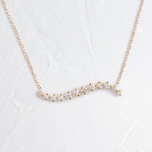 Classic Lab Grown Diamond Tennis Necklace | Solid Gold | Stunning Minimalist Jewelry | Thoughtful Wedding, Anniversary Special Occasion Gift