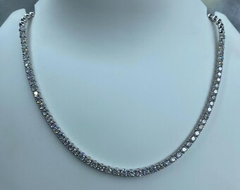 Prachtige GIA-gecertificeerde, in het lab gekweekte massief gouden ketting met diamant, perfect voor bruidssieraden Conflictvrije sprankelende diamanten Luxe cadeau voor haar