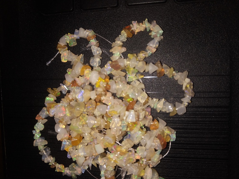 Jewellery Making Raw Fire Opal Uncut Beads Strand Necklace Jewelry For Women