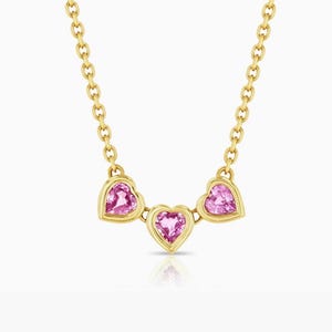 Classic Pink Sapphire Pendant | 18k Gold Filled | Stunning Minimalist Jewelry | Thoughtful Wedding, Anniversary & Special Occasion Gift.