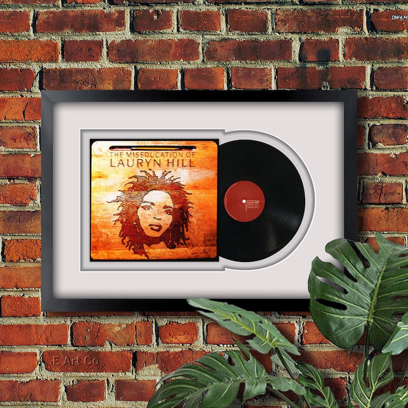 Lauryn Hill the Miseducation of Lauryn Hill, Vinyl LP Record Framed and Ready to Hang, Music