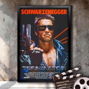 The Terminator ,  High-quality Reproduction Movie Poster Framed and Ready to Hang