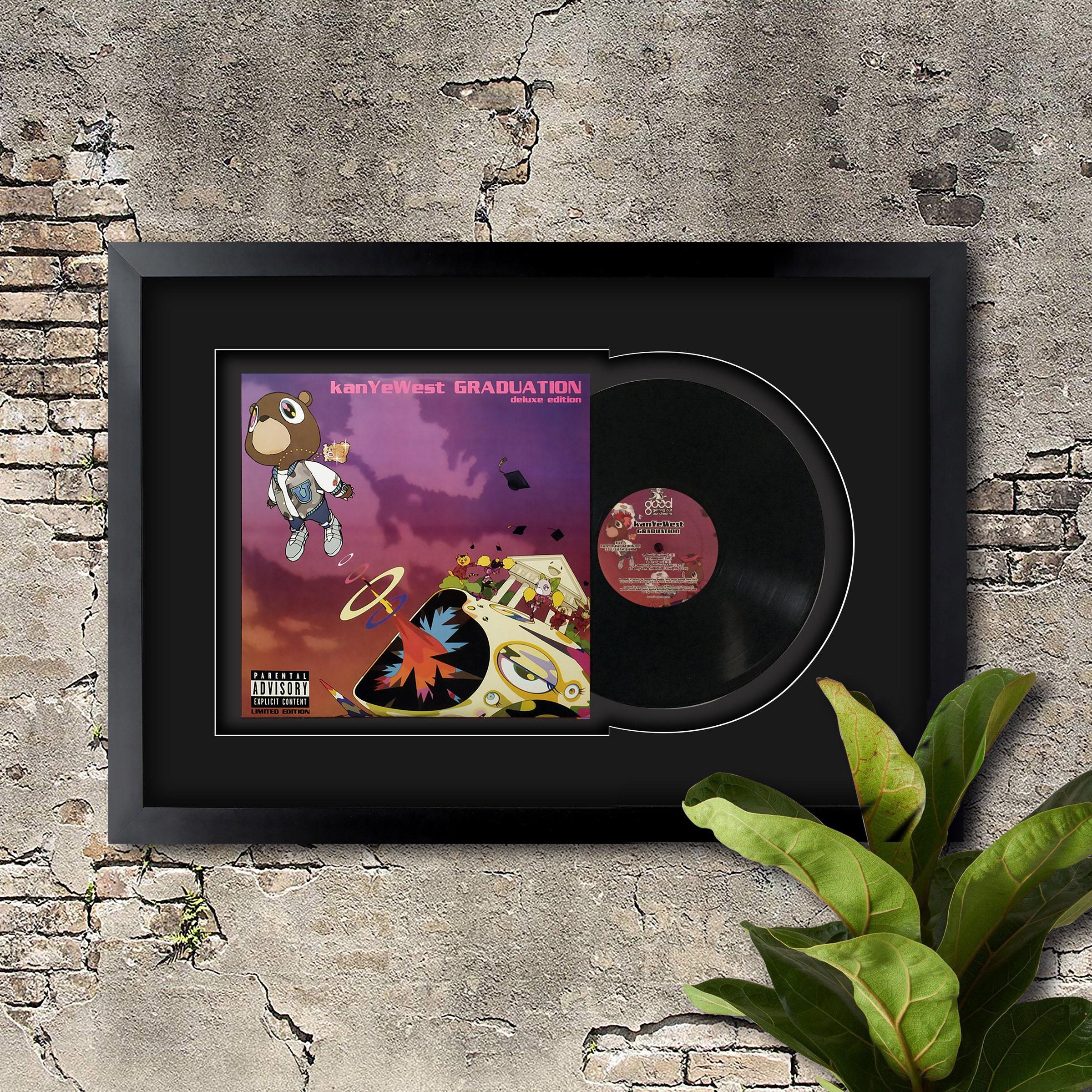 Kanye West , Graduation , Vinyl LP Record Framed and Ready to Hang, Music  Gift, Display, Wall Art 
