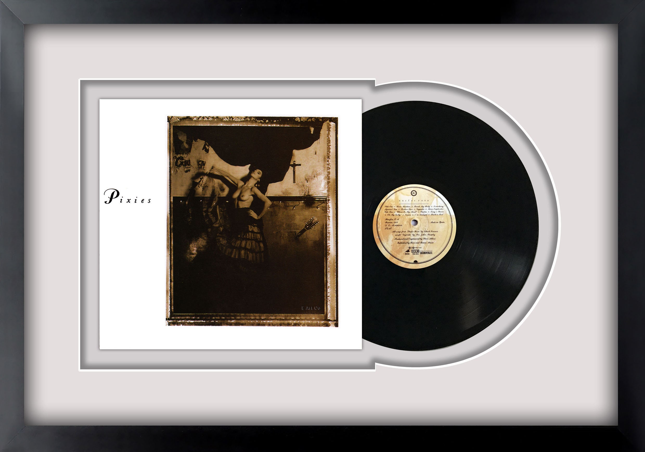 Pixies , Surfer Rosa, Vinyl LP Record Framed and Ready