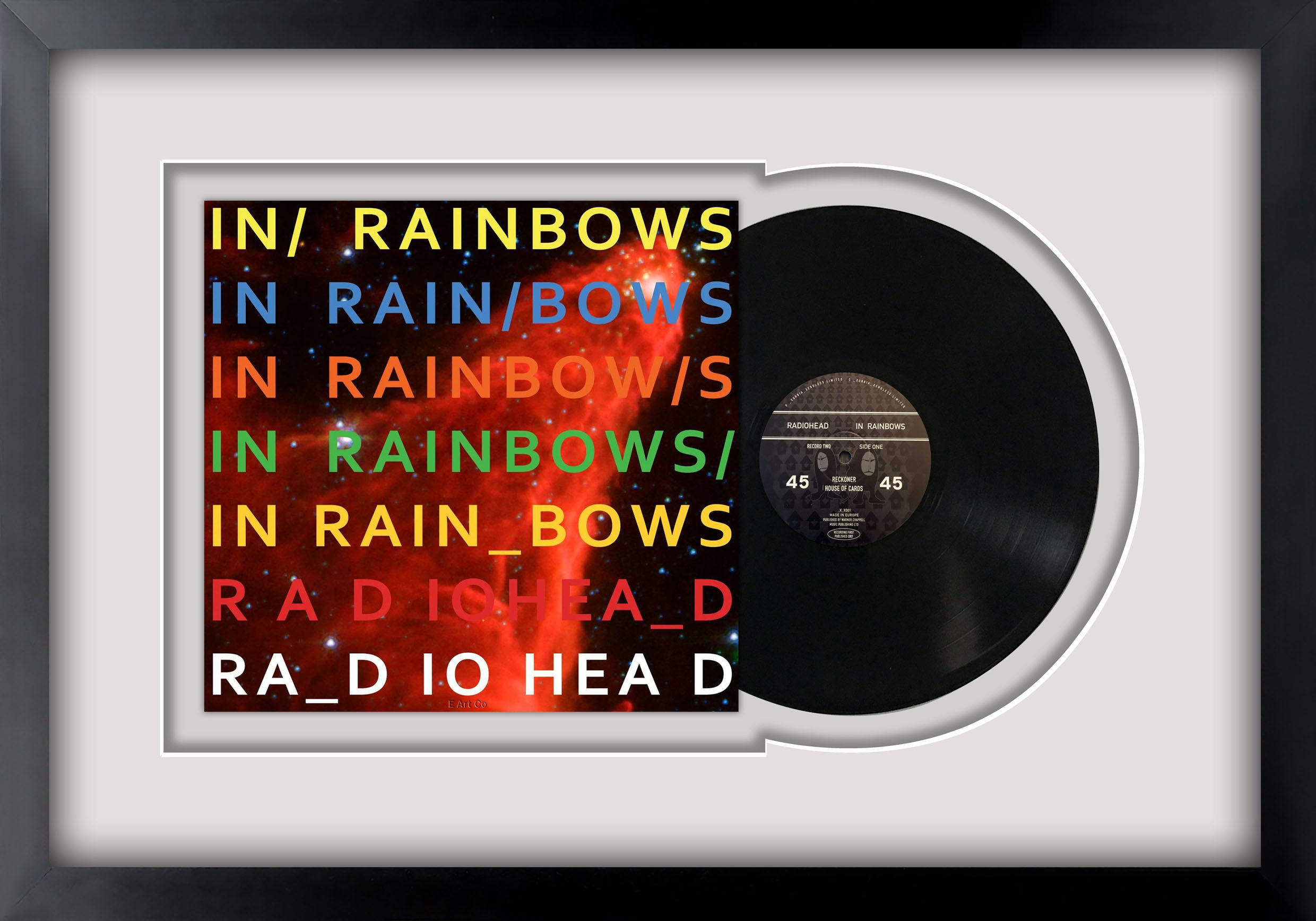 Radiohead, in Rainbows Vinyl LP Record Framed and Ready to Hang