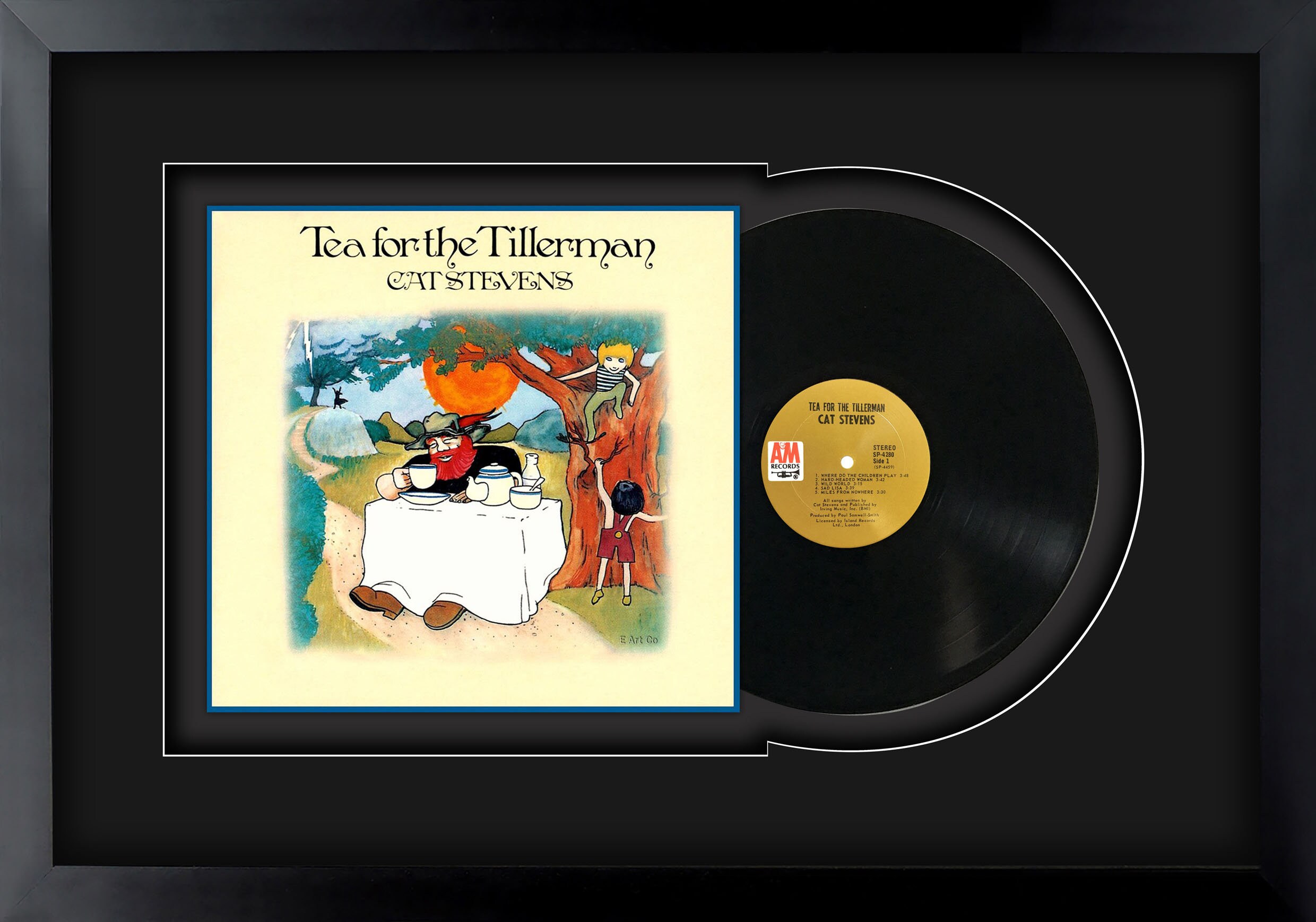 Tea for the Tillerman, Yusuf/cat Stevens , Vinyl LP Record Framed and