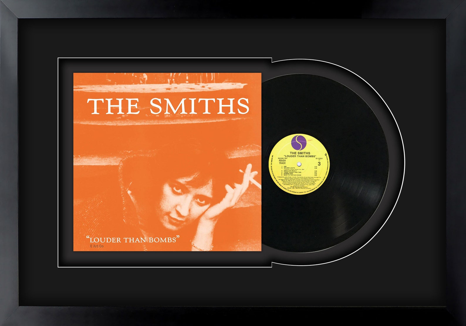 The Smiths Louder Than Bombs, Vinyl LP Record Ingelijst en Klaar om op te hangen, Muziek cadeau