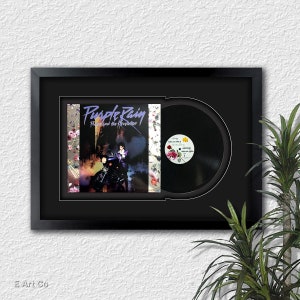 Prince and the Revolution - Purple Rain, Vinyl LP Record Framed and Ready to Hang, Music Gift,Display, Wall Art