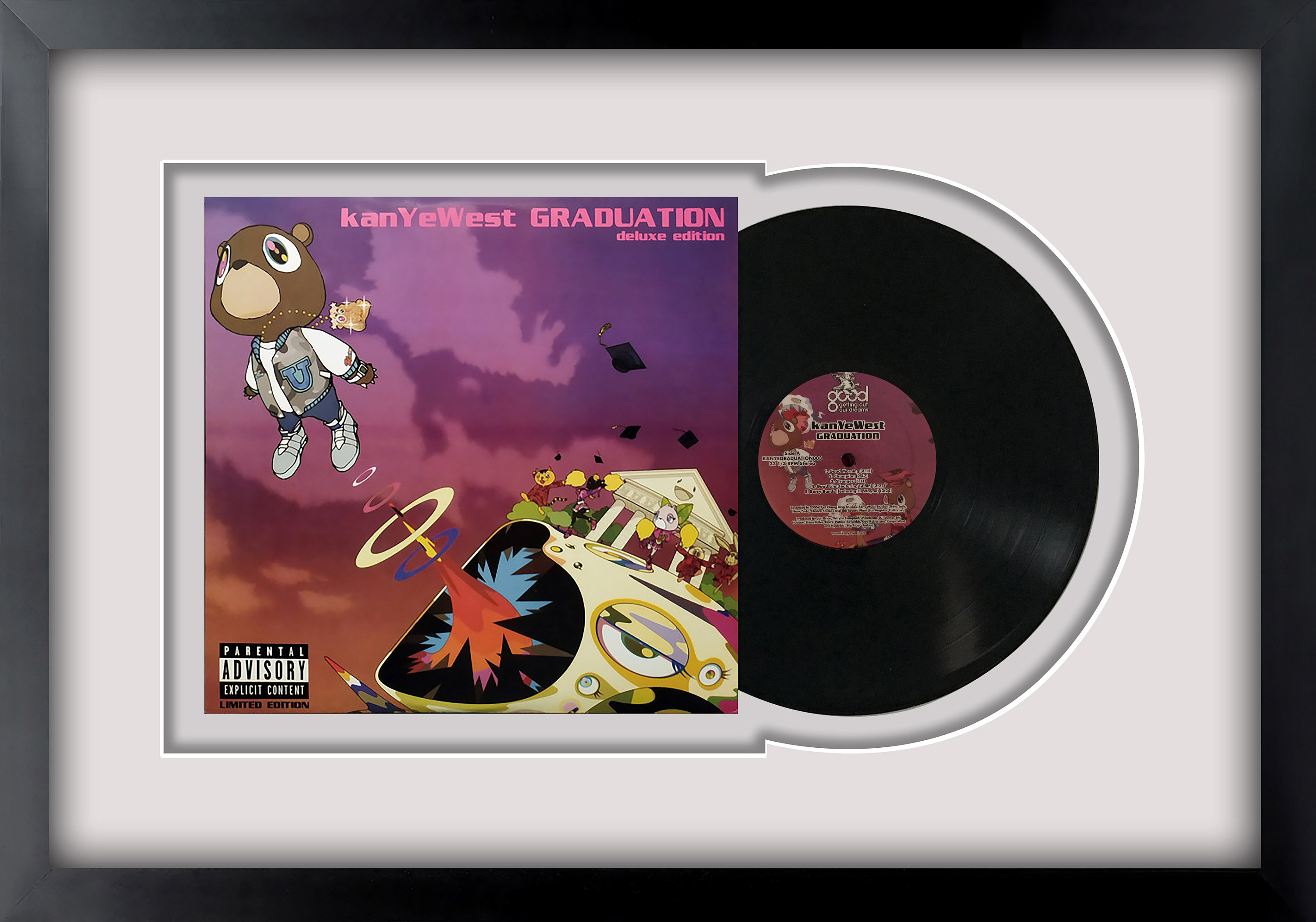Kanye West , Graduation , Vinyl LP Record Framed and Ready to Hang, Music  Gift, Display, Wall Art -  UK