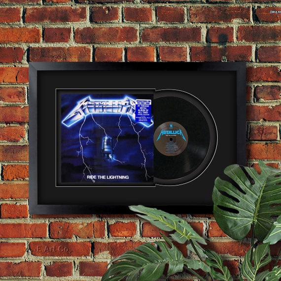 Ride the Lightning by Metallica Vinyl LP Record Framed and Ready to Hang,  Music Gift,display, Wall Art 