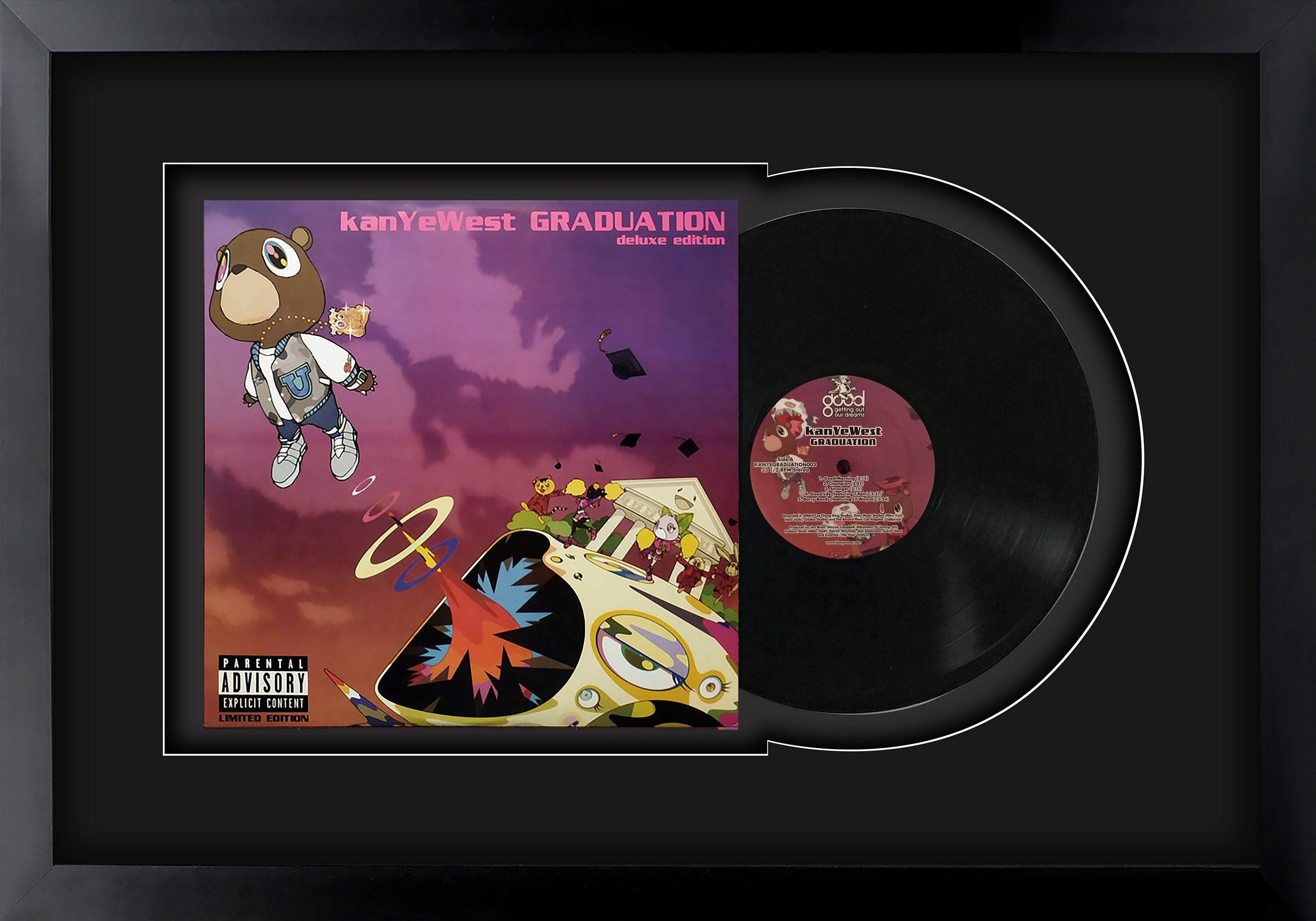 Kanye West , Graduation , Vinyl LP Record Framed and Ready to Hang, Music  Gift, Display, Wall Art -  Israel