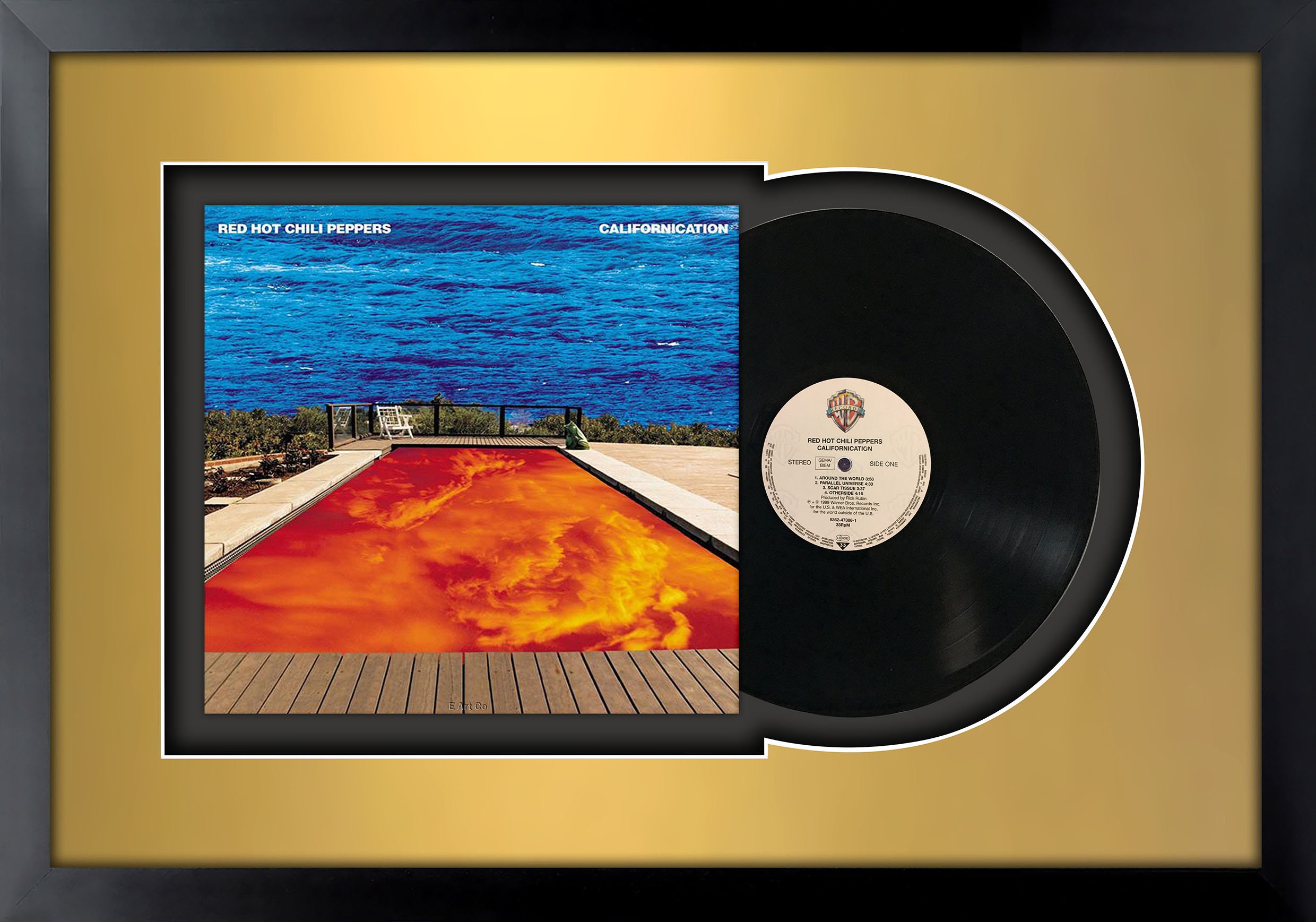 Californication, Red Hot Chili Peppers , Vinyl LP Record Framed and Ready to Hang, Music Gift