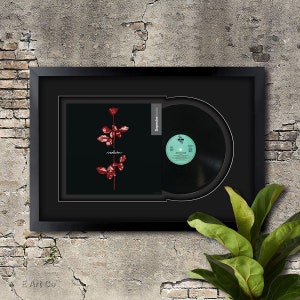 Depeche Mode, Violator, Vinyl LP Record Framed and Ready to Hang, Music Gift, Display, Wall art