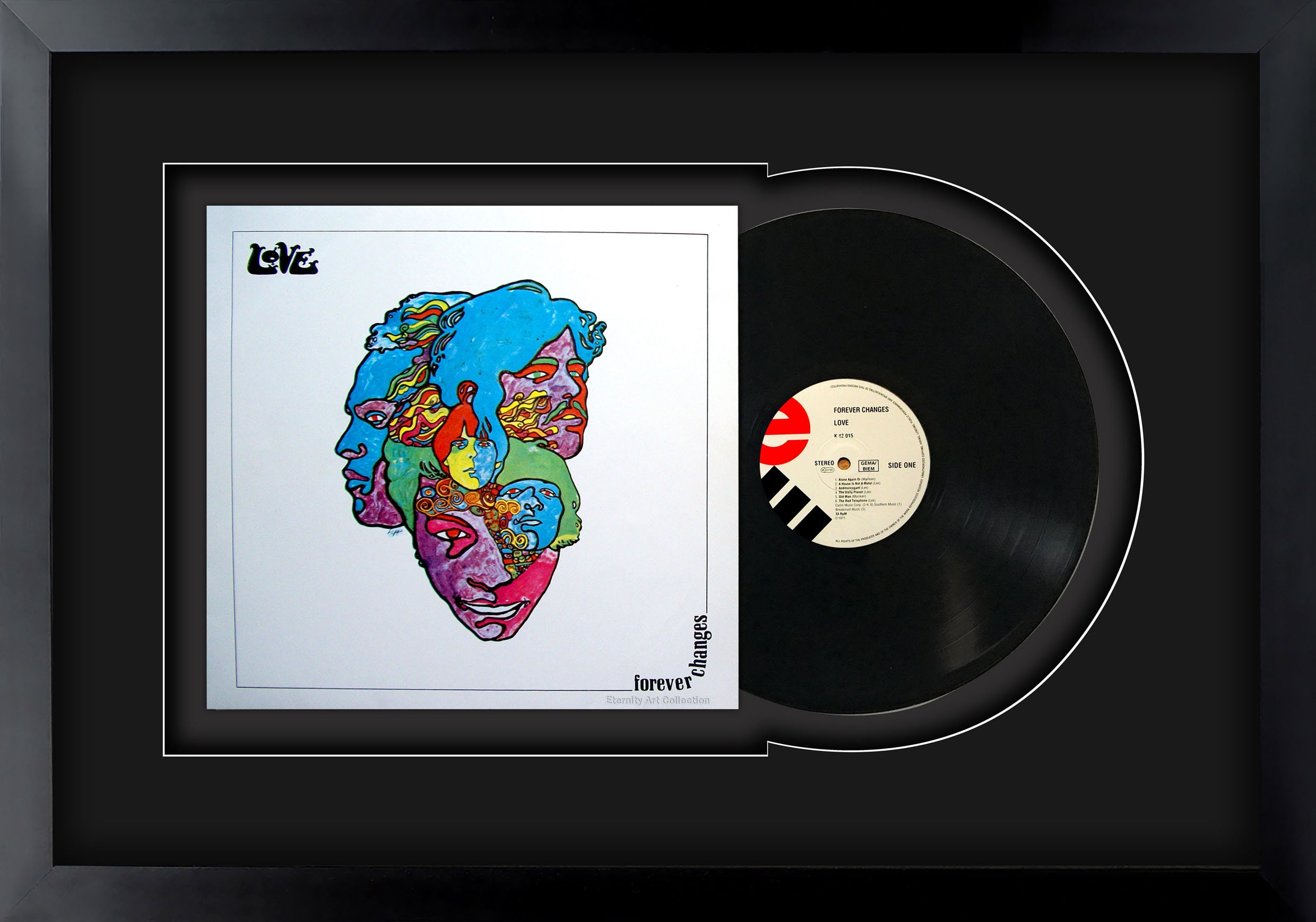 Forever Changes by Love , Vinyl LP Record Framed and Ready to Hang