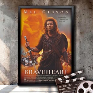 Braveheart,  High-quality Reproduction Movie Poster Framed and Ready to Hang