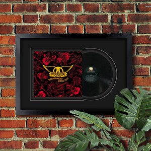 Aerosmith, Permanent Vacation, Vinyl LP Record Framed and Ready to Hang, Music Gift, Display, Wall Art