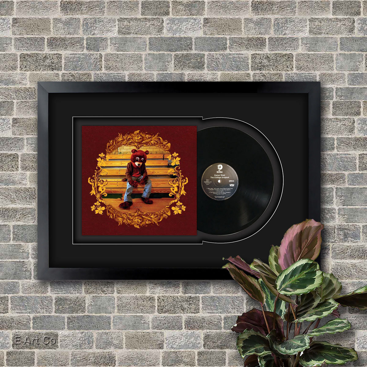 Kanye West ,the College Dropout, Vinyl LP Record Framed and Ready to Hang,  Music Gift, Display, Wall Art 