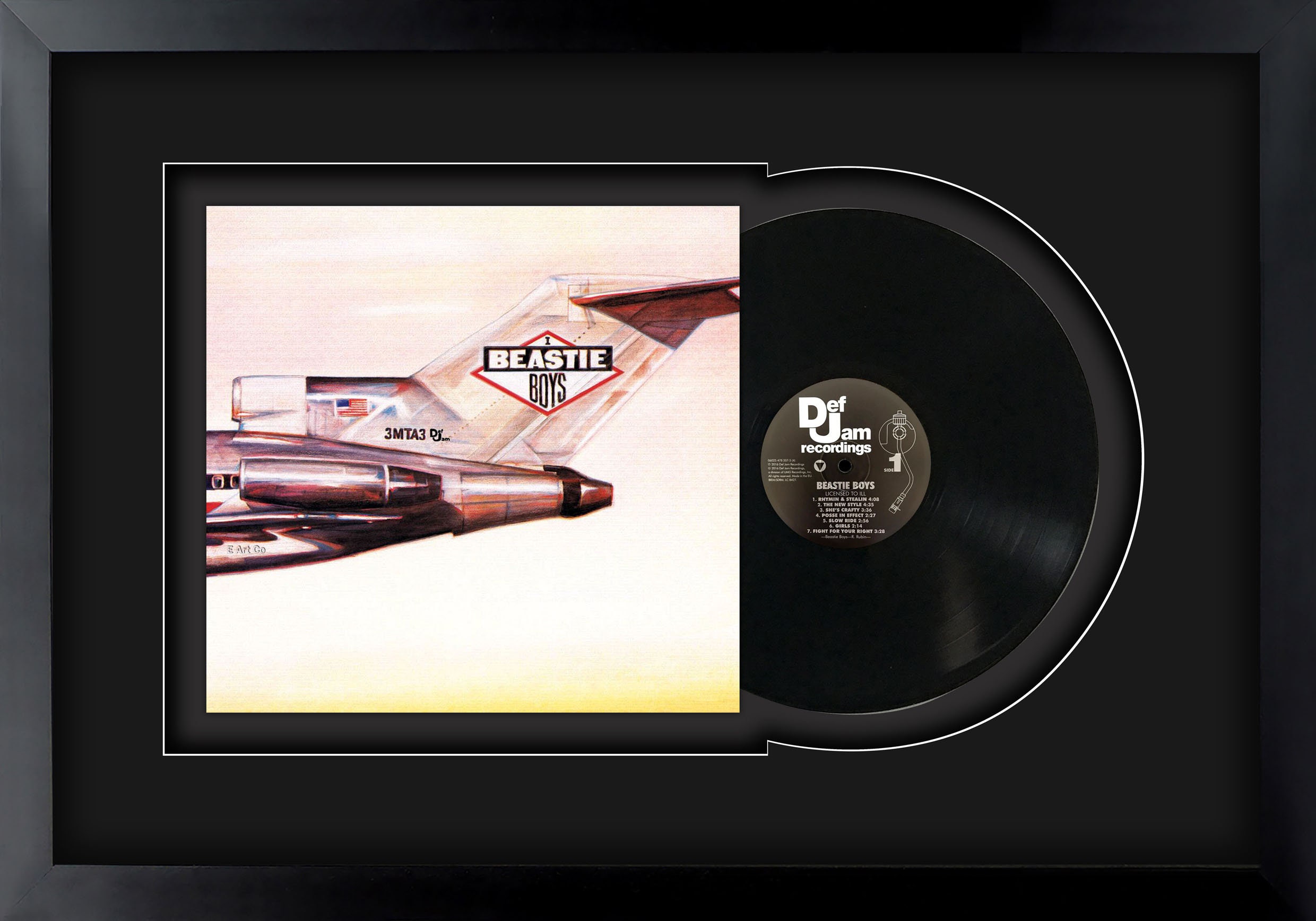 Licensed to Ill by Beastie Boys , Vinyl LP Record Framed and