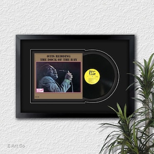 Otis Redding - The Dock Of The Bay, Vinyl LP Record Framed and Ready to Hang, Music Gift, Display, Wall Art