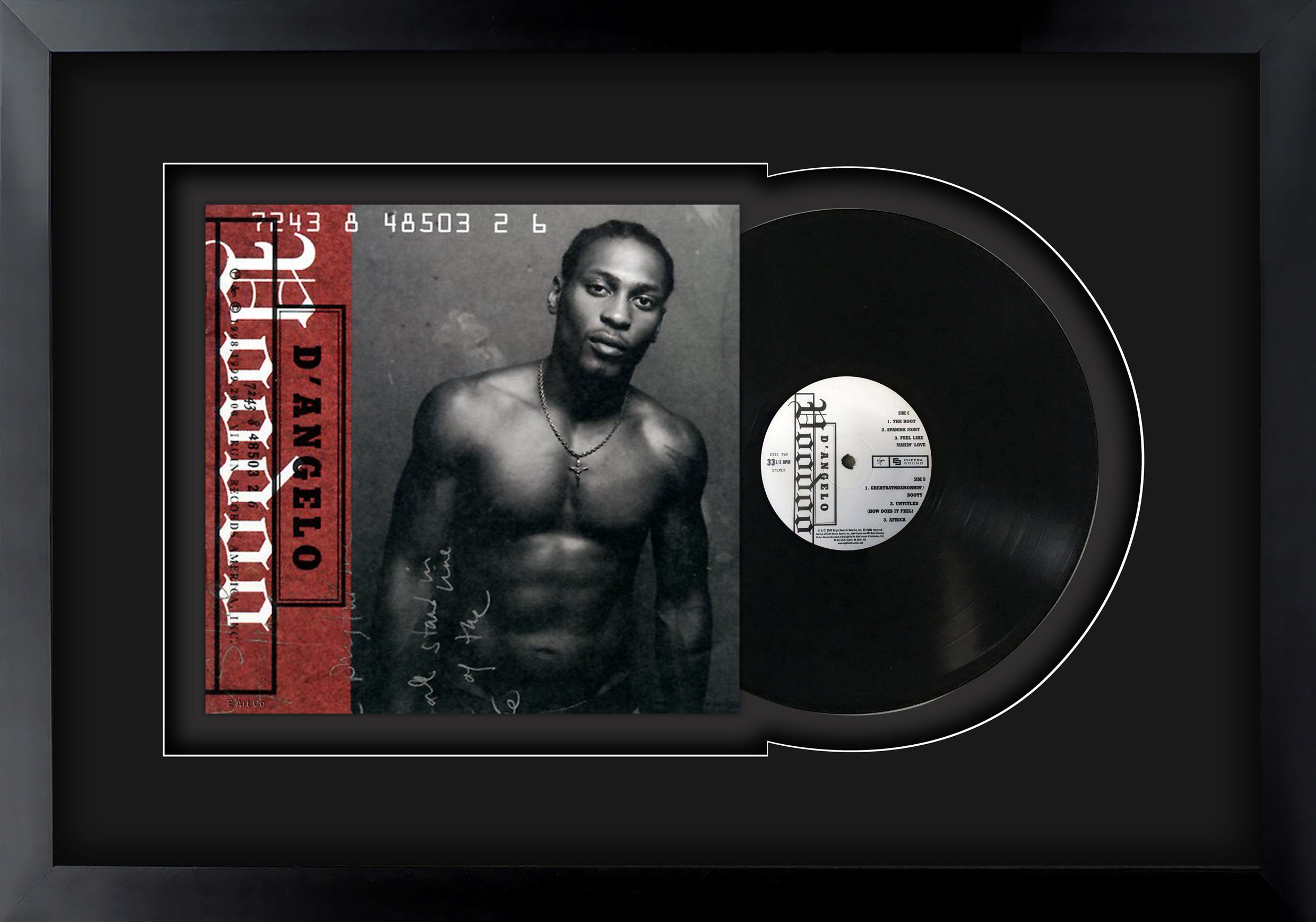 D'angelo, Voodoo, Vinyl LP Record Framed and Ready to Hang, Music