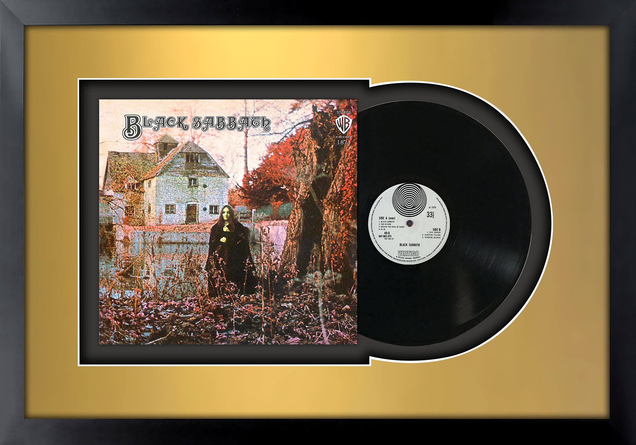 BLACK SABBATH by Black Sabbath , Vinyl LP Record Framed and Ready to Hang,  Music Gift, Display, Wall Art - Etsy, image size:2480x1737