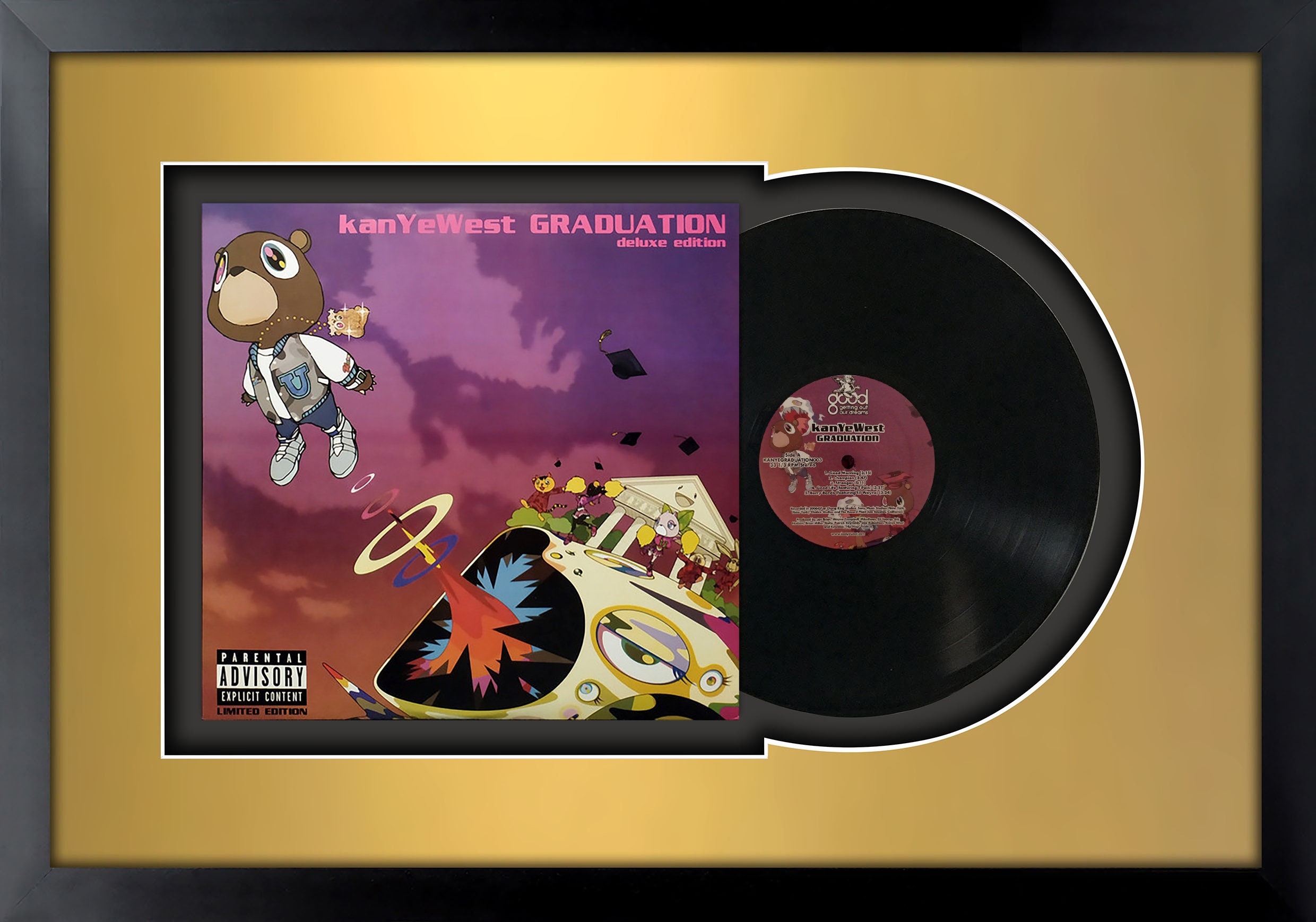 Kanye West , Graduation , Vinyl LP Record Framed and Ready to Hang, Music  Gift, Display, Wall Art -  Israel