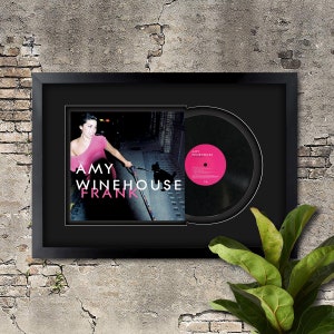 Amy Winehouse , Frank, Vinyl LP Record Framed and Ready to Hang, Music Gift, Display, Wall art