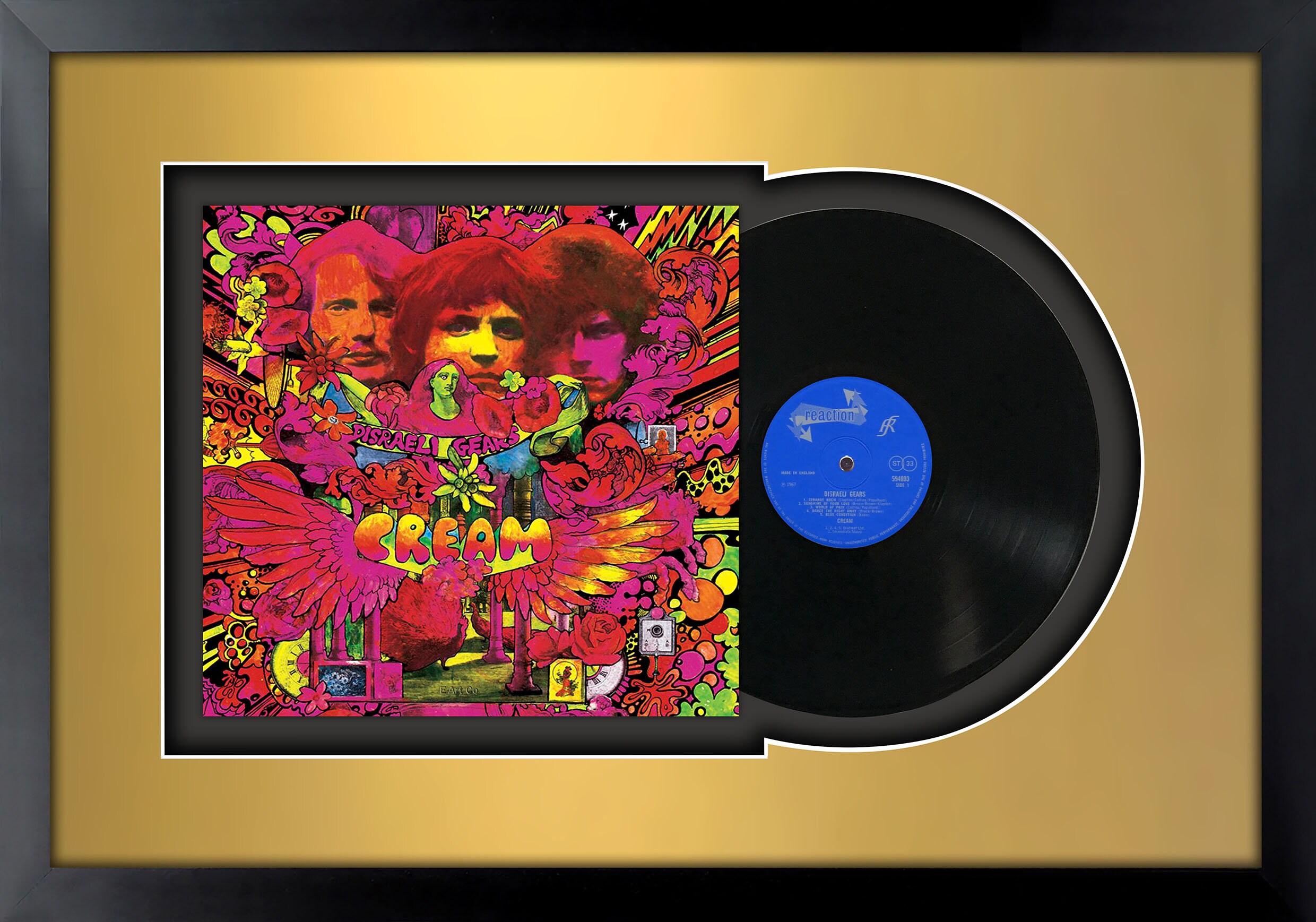 Disraeli Gears by Cream Vinyl LP Record Framed and Ready to Etsy