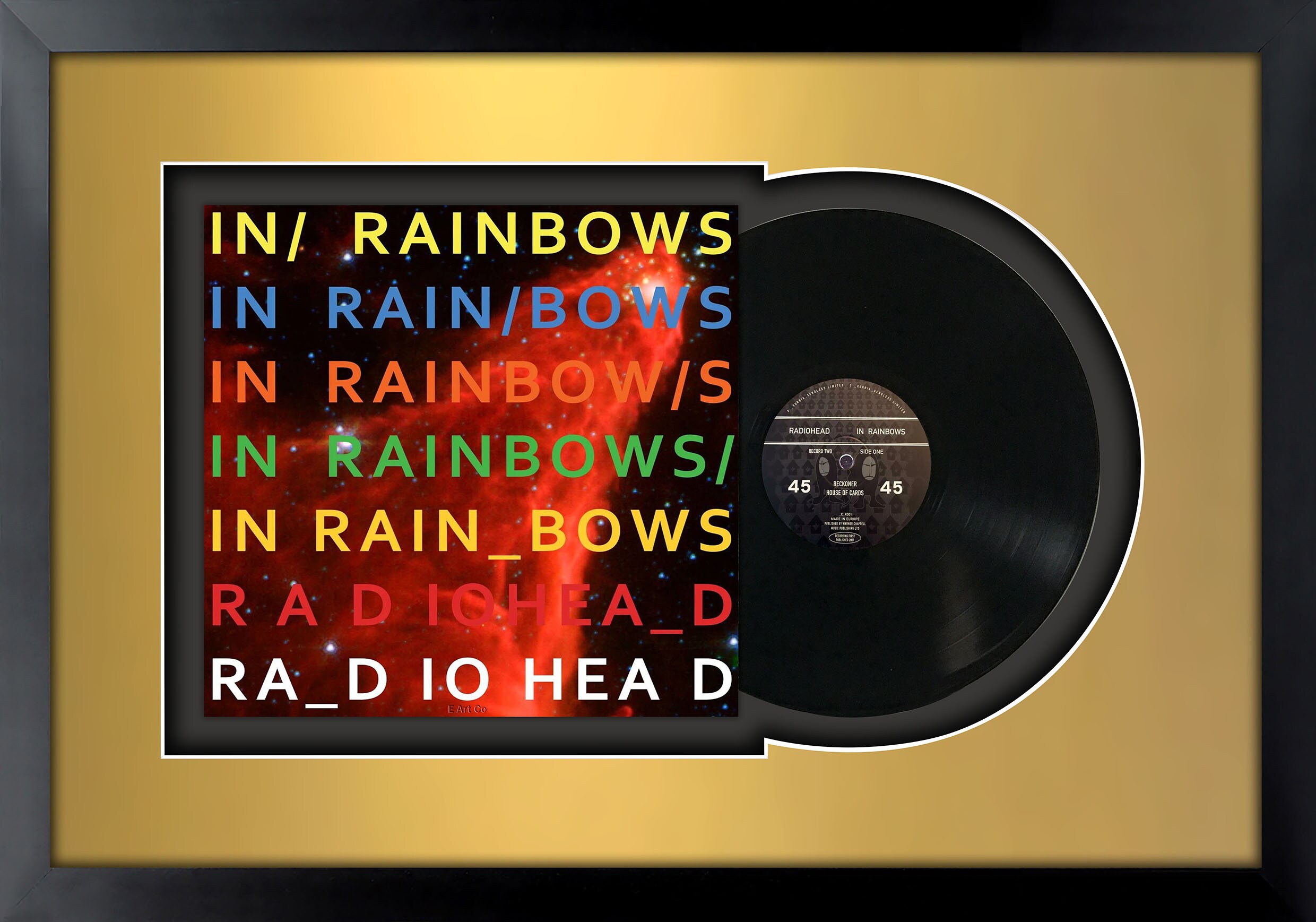 Radiohead, in Rainbows Vinyl LP Record Framed and Ready to