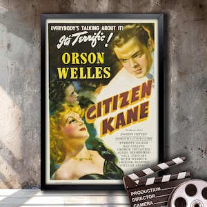 Citizen Kane (1941) , High-quality Reproduction Movie Poster Framed and Ready to Hang