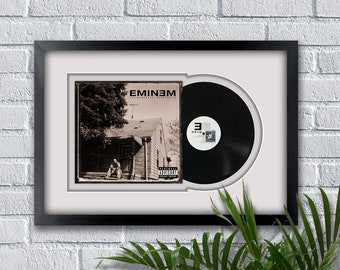 The Marshall Mathers Eminem Bond, Vinyl LP Record Framed and The Marshall Mathers Eminem Bond, Vinyl LP Record Framed and