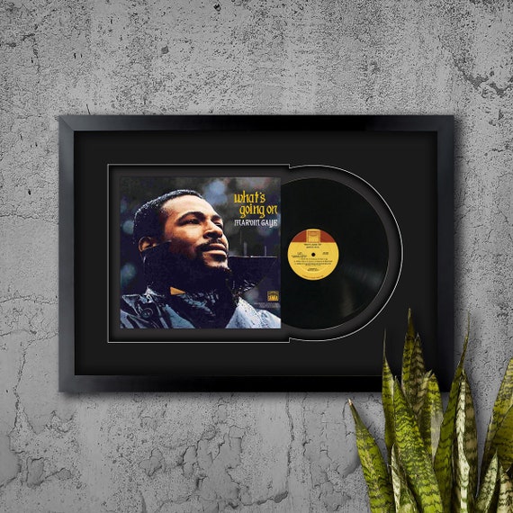 What's Going on by Marvin Gaye , Vinyl LP Record Framed and Ready
